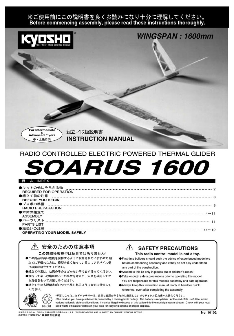 Kyosho Soarus 1600 User manual Kyosho Soarus 1600 User manual