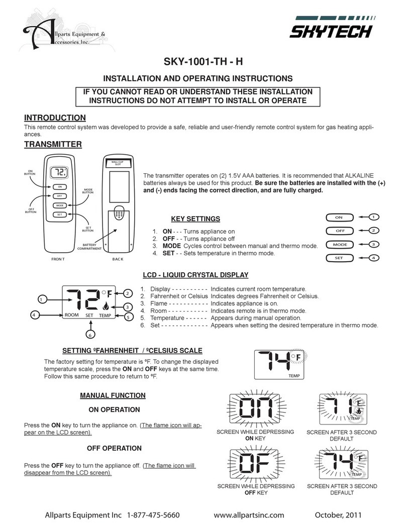 Skytech SKY-1001-TH-H User manual