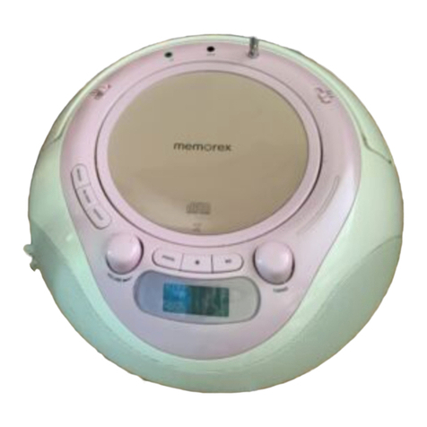 Memorex MP3848-PWH User manual