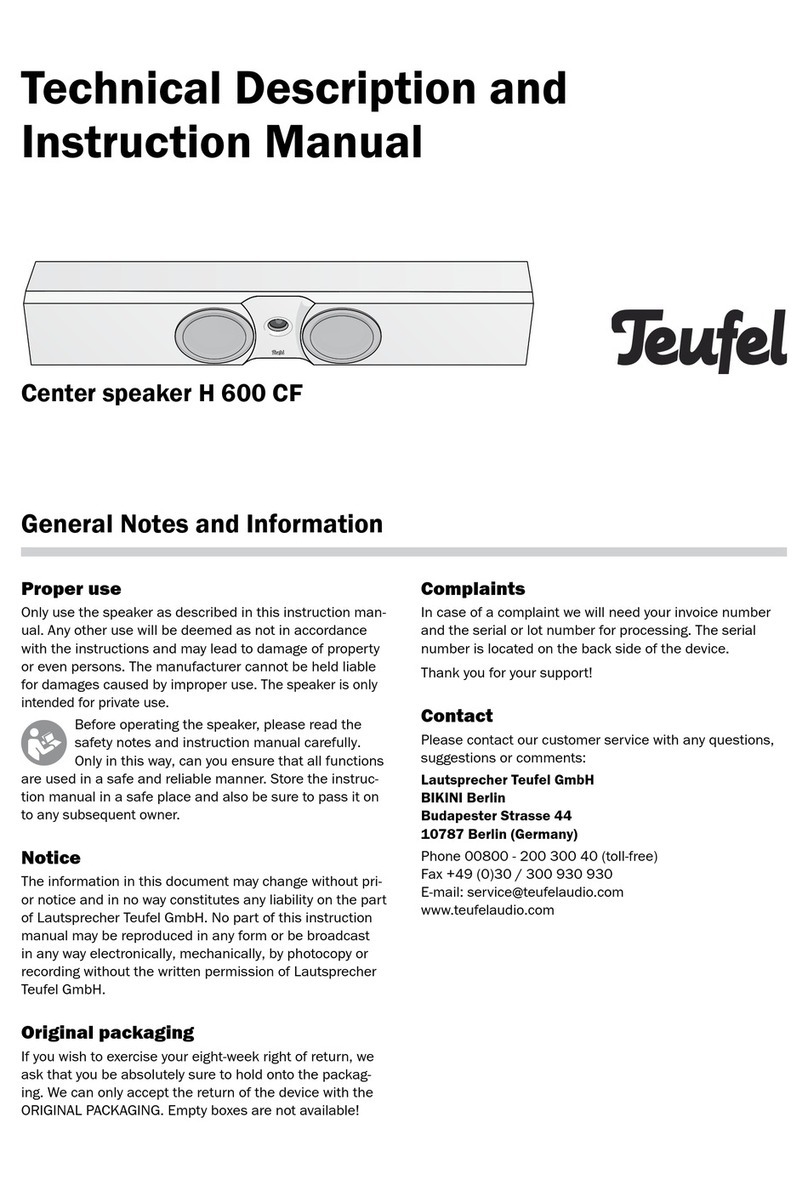 Teufel H 600 CF instruction manual