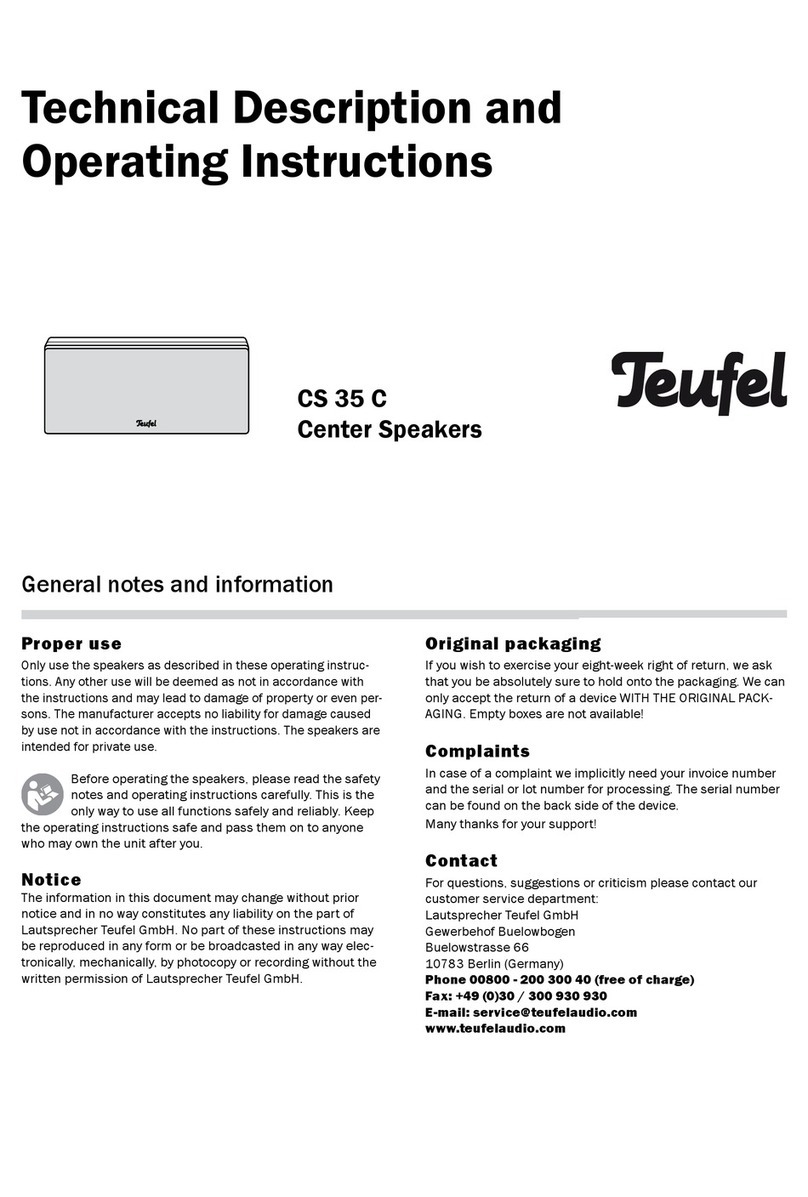 Teufel CS 35 C Technical description and operating instructions