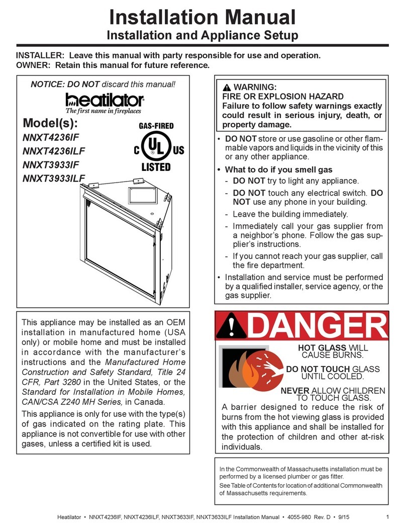 Heatilator NNXT4236IF installation manual Heatilator NNXT4236IF installation manual