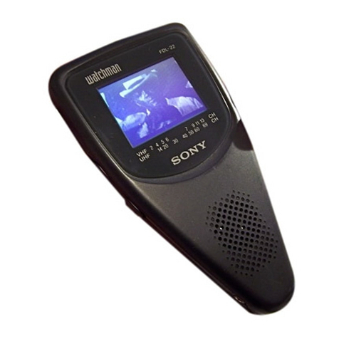 Sony Watchman FDL-22 User manual Sony Watchman FDL-22 User manual