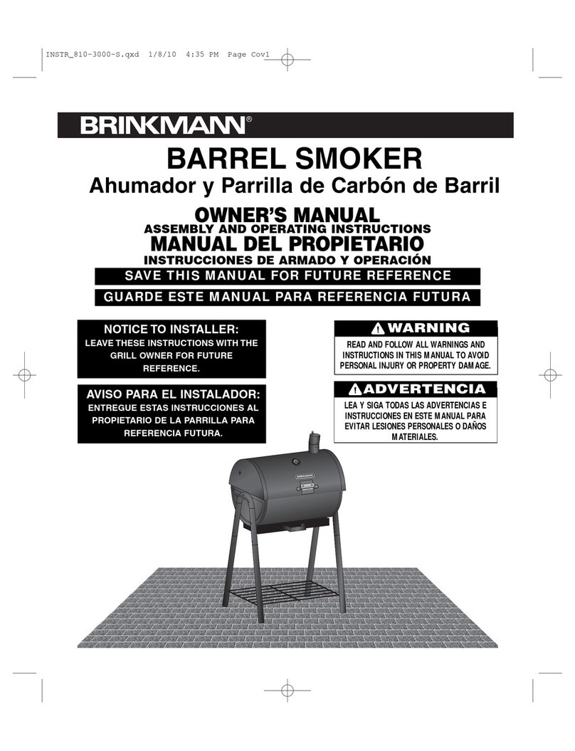 Brinkmann BARREL SMOKER User manual