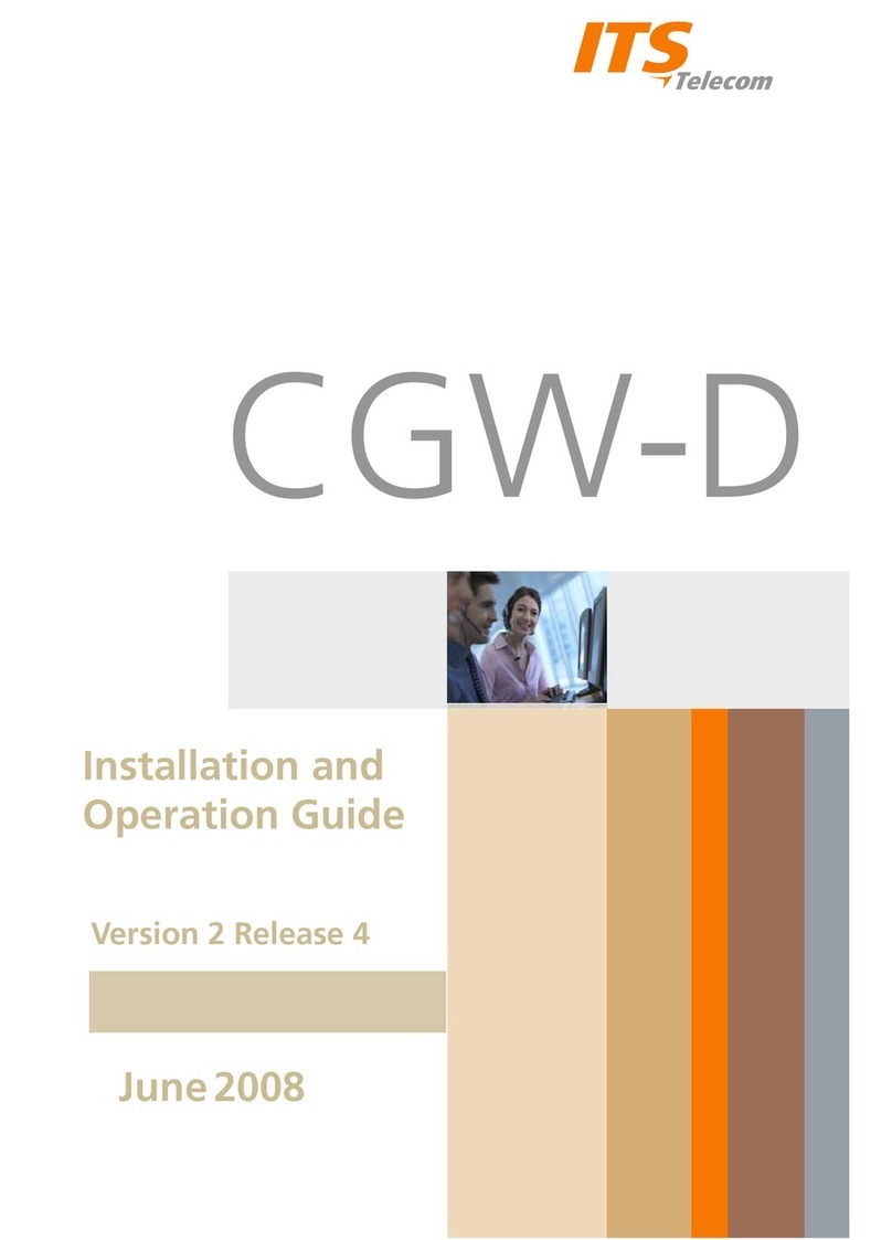 ITS Telecom CGW-D Installation and operation guide
