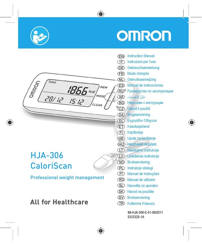 Omron HJA-306 CaloriScan User manual