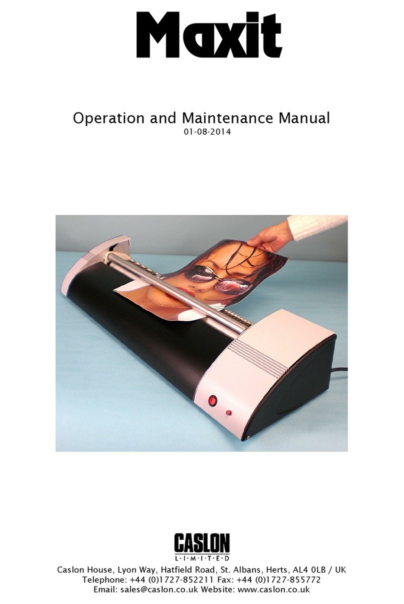 Caslon Maxit 305 Operation and maintenance manual