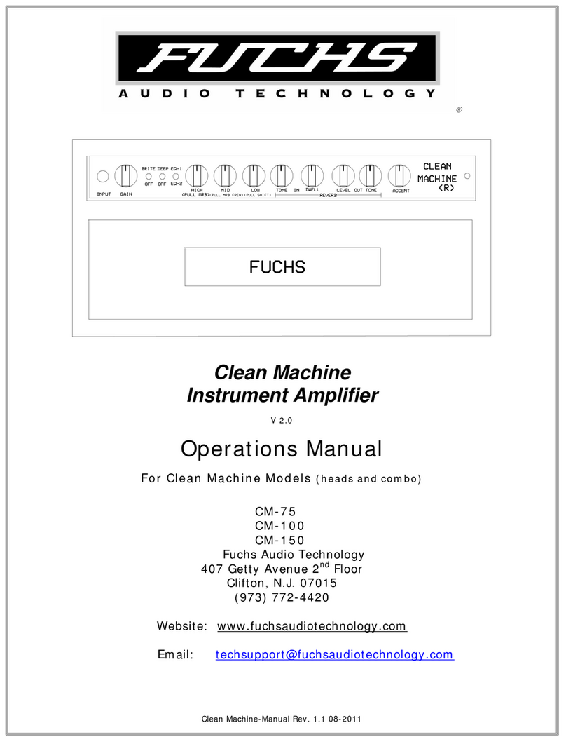 Fuchs Audio Technology Clean Machine CM-75 User manual