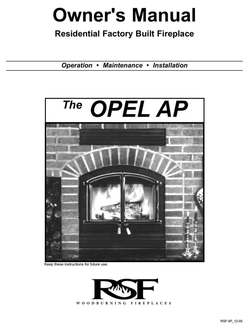 RSF Woodburning Fireplaces Opel AP User manual RSF Woodburning Fireplaces Opel AP User manual