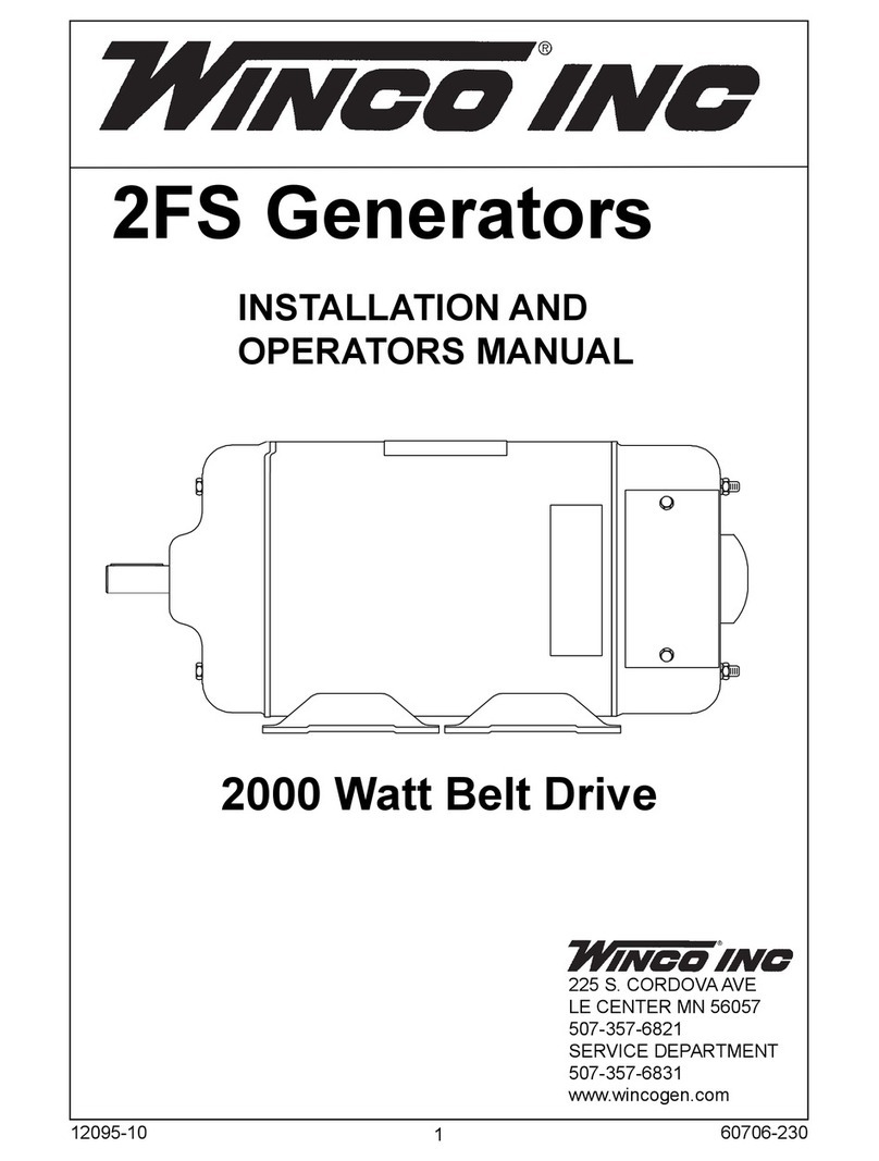 Winco 2FS Series Installation and operator's manual Winco 2FS Series Installation and operator's manual