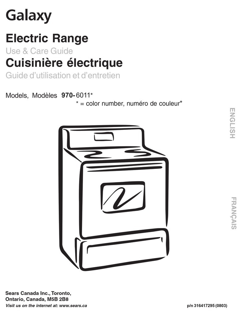 Sears Galaxy 970-6011 Series Use & care guide