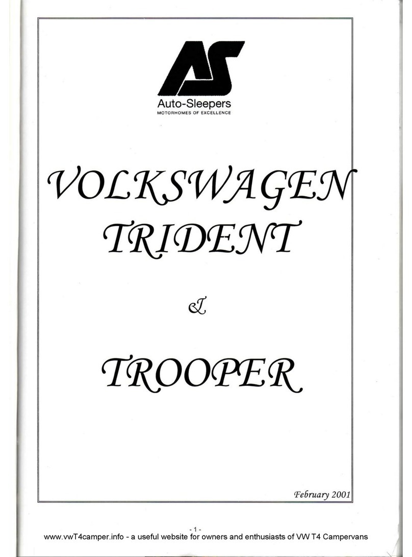 Auto-Sleepers 2001 Trident owner's manual