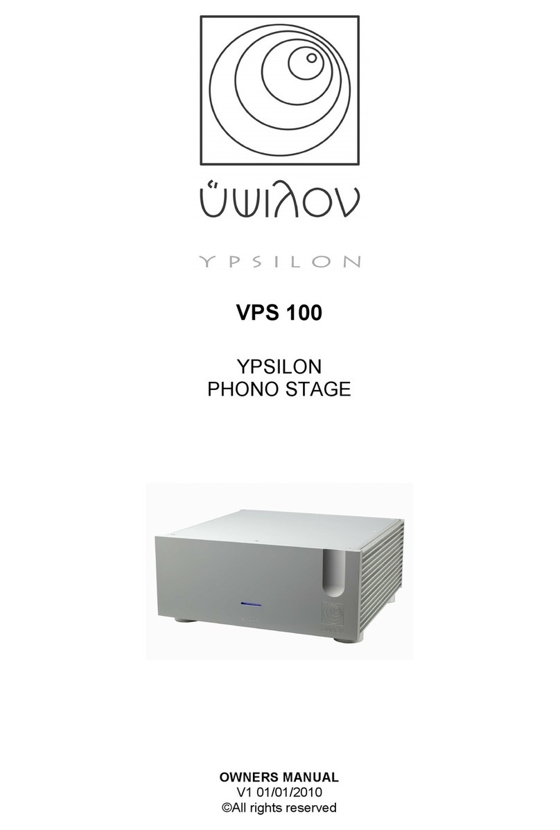 Ypsilon VPS 100 owner's manual