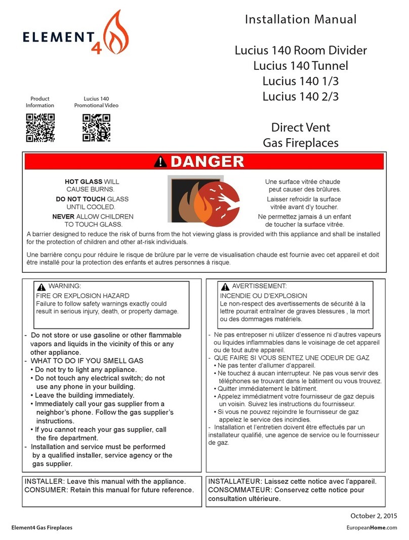 Element4 Lucius 140 Room Divider User manual Element4 Lucius 140 Room Divider User manual