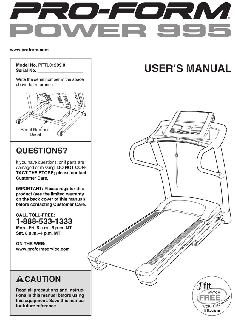 Pro-Form PFTL01299.0 User manual
