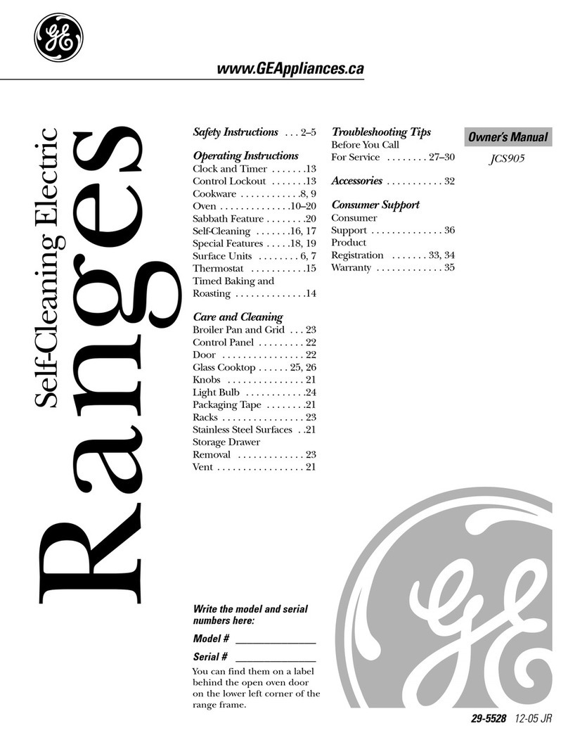 GE JCS905 User manual