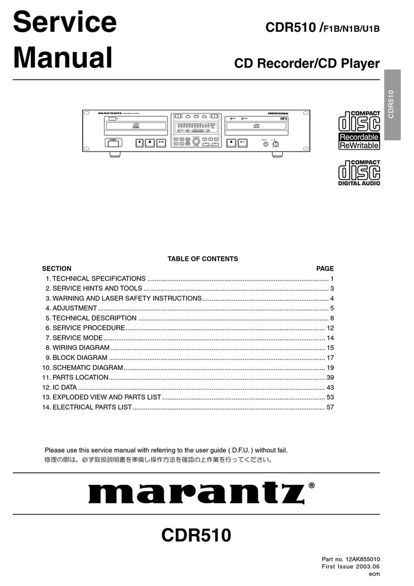 Marantz CDR510 User manual