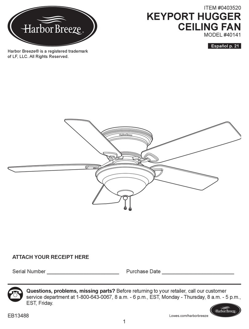 Harbor Breeze KEYPORT HUGGER 40141 User manual