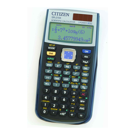 Citizen SR-270X instruction manual