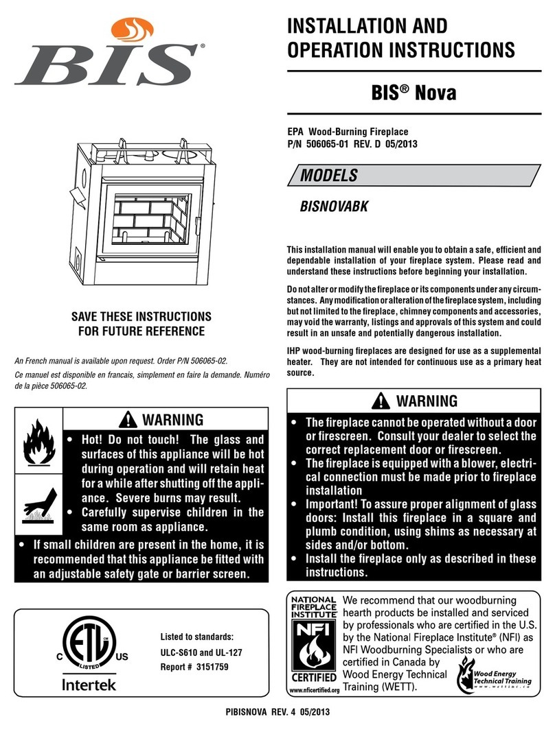 Security Chimneys Bis Nova Installation and operation instructions Security Chimneys Bis Nova Installation and operation instructions