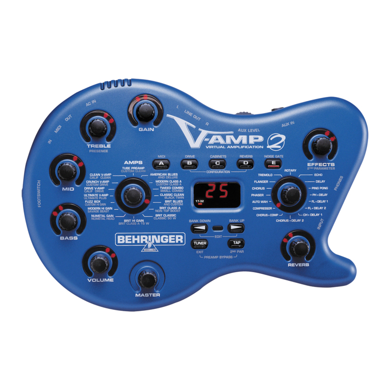 Behringer V-Amp 2 User manual