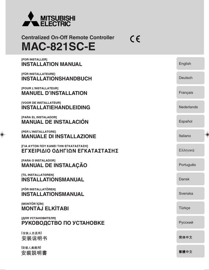 Mitsubishi Electric MAC-821SC-E User manual