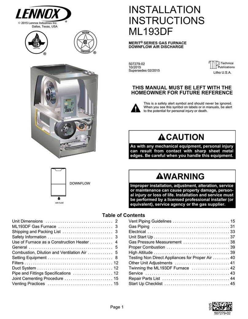 Lennox ML193DF User manual