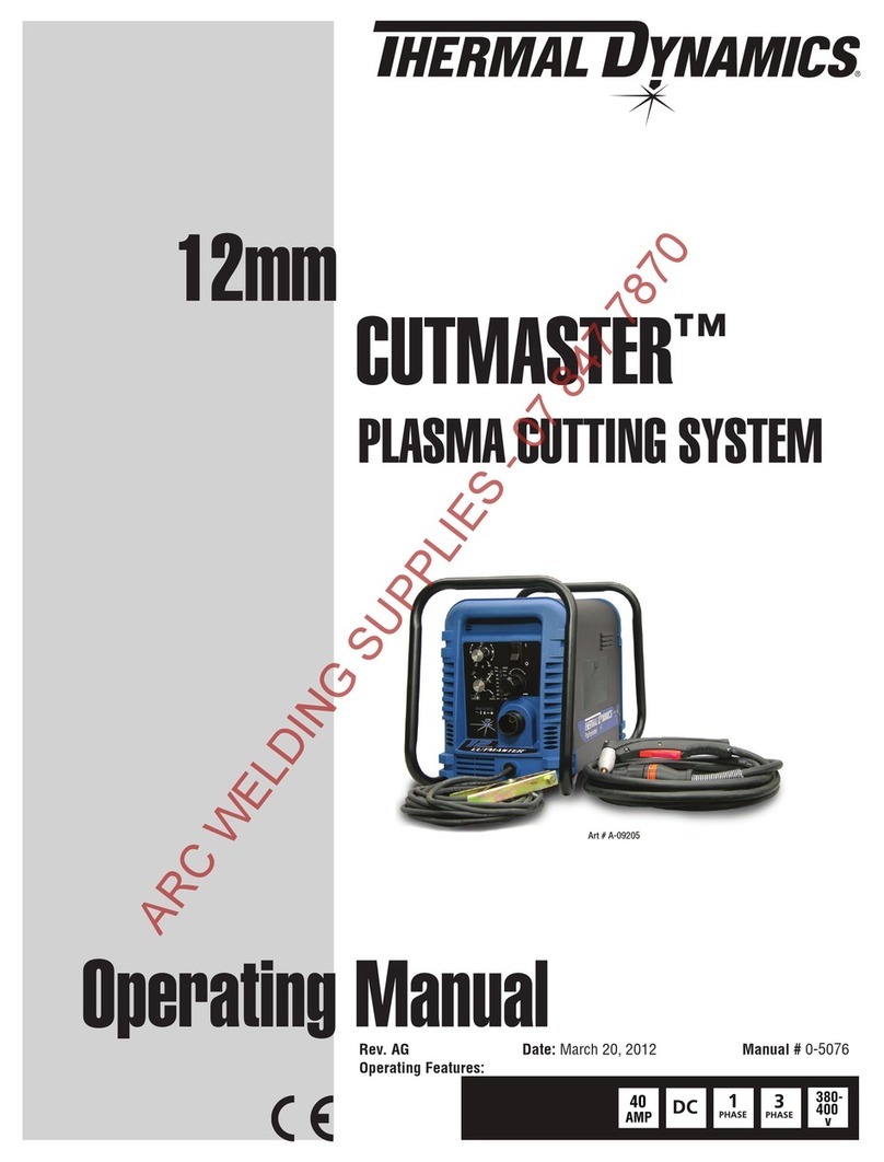 Thermal Dynamics CUTMASTER 12 User manual