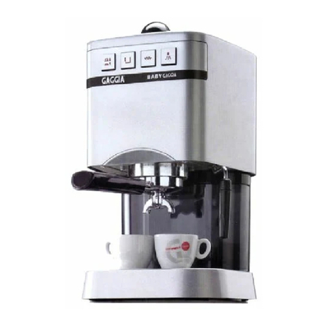 Gaggia Baby Gaggia User manual