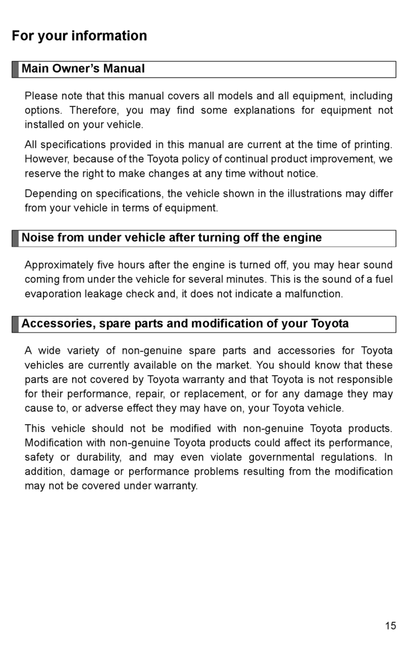 Toyota 2013 Corolla owner's manual