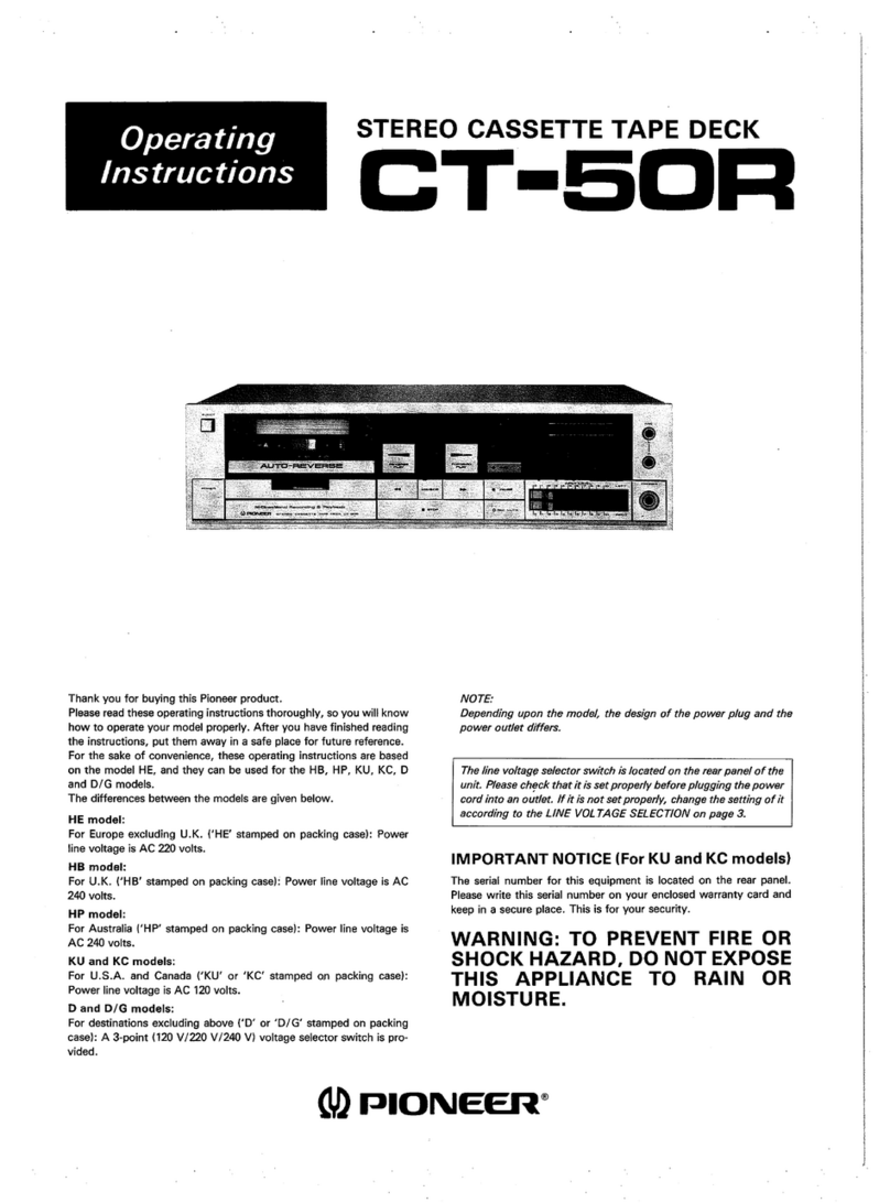 Pioneer CT-50R User manual Pioneer CT-50R User manual