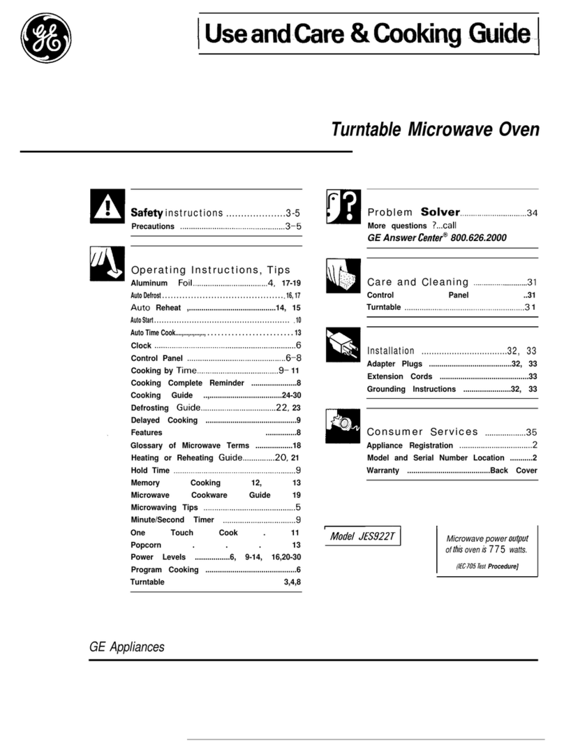 GE JES922T Use and care manual