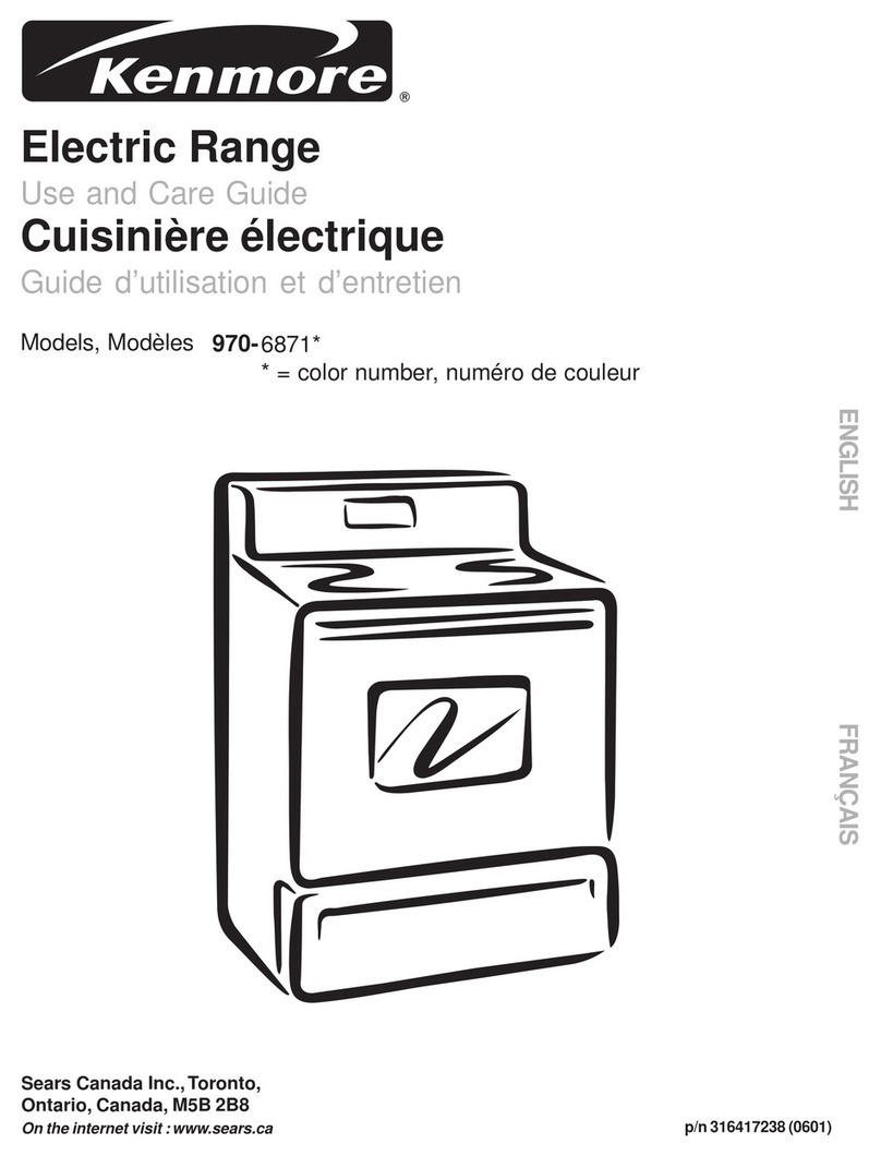 Kenmore 970-6871 Series Use and care guide