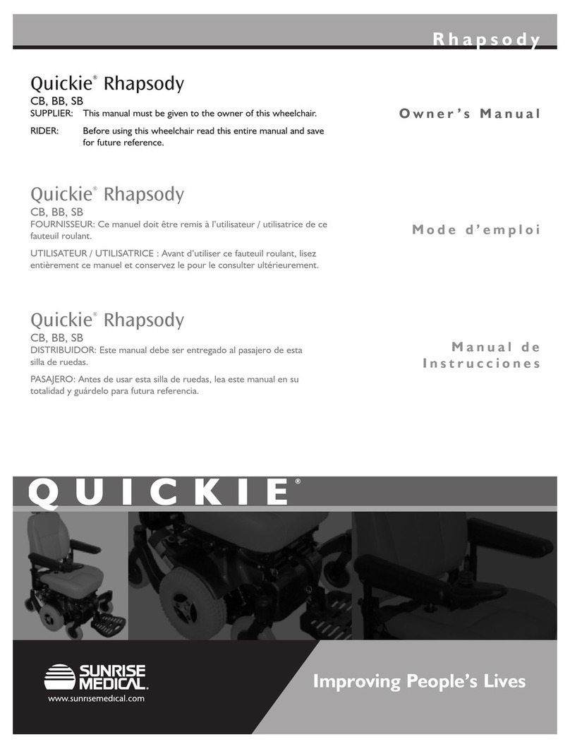 Sunrise Medical Quickie Rhapsody SB User manual Sunrise Medical Quickie Rhapsody SB User manual