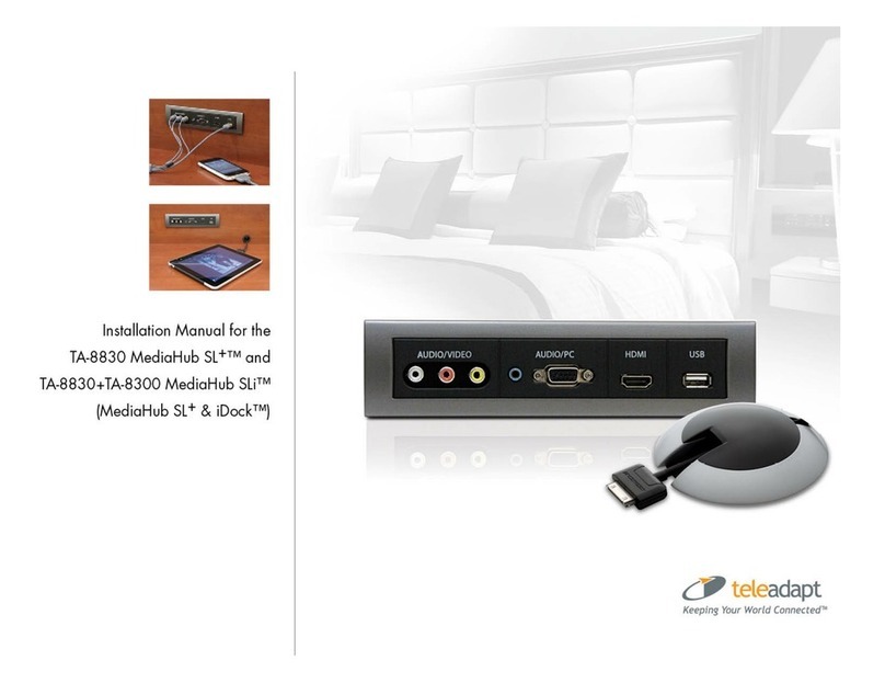 TeleAdapt TA-8830 MediaHub SL+ installation manual TeleAdapt TA-8830 MediaHub SL+ installation manual