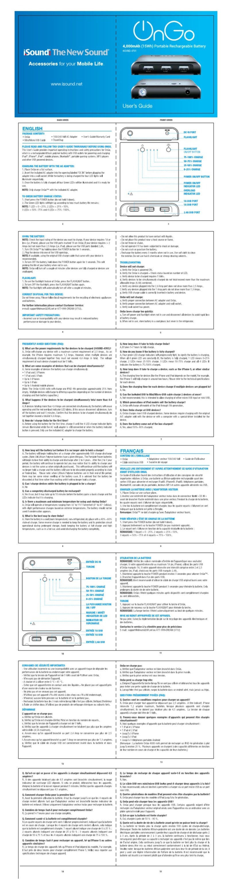 I.SOUND Ongo ISOUND-4701 User manual