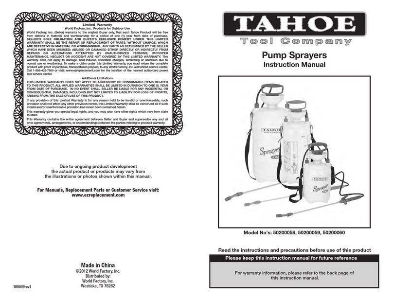 Tahoe 50200058 instruction manual