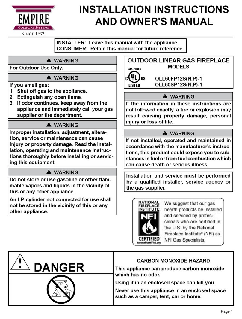 Empire Comfort Systems OLL60FP12SP-1 Installation instructions and owner's manual