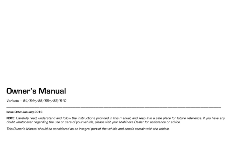 Mahindra 2016 Scorpio User manual