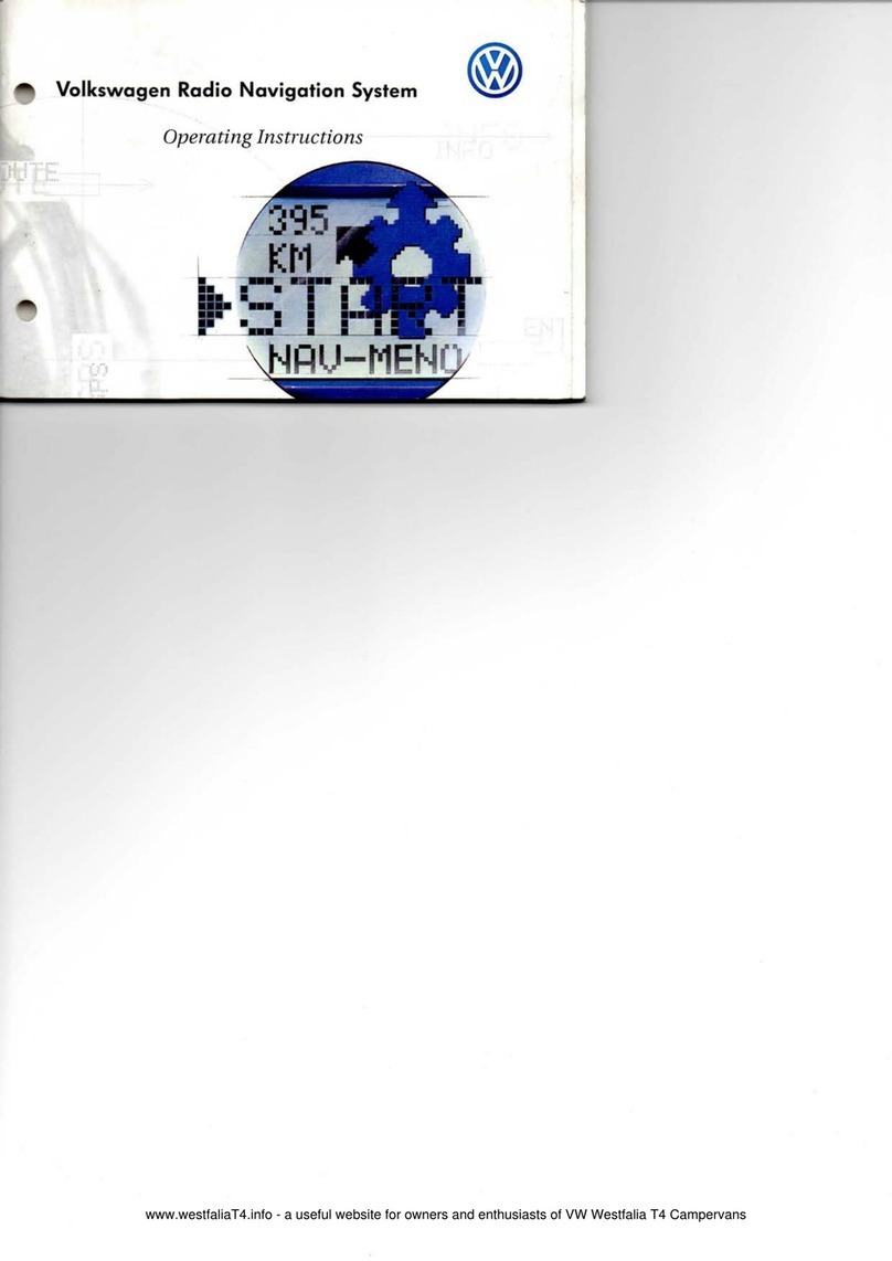 Volkswagen 1999 Radio Navigation System operating instructions