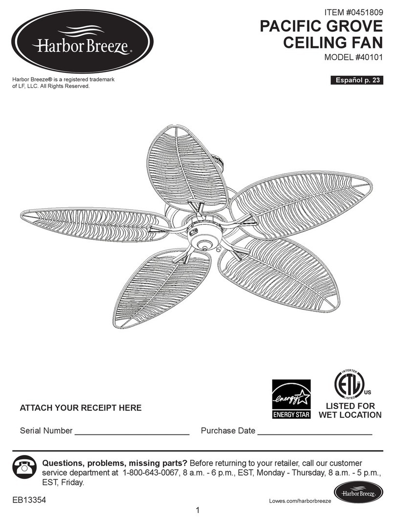 Harbor Breeze PACIFIC GROVE 40101 User manual