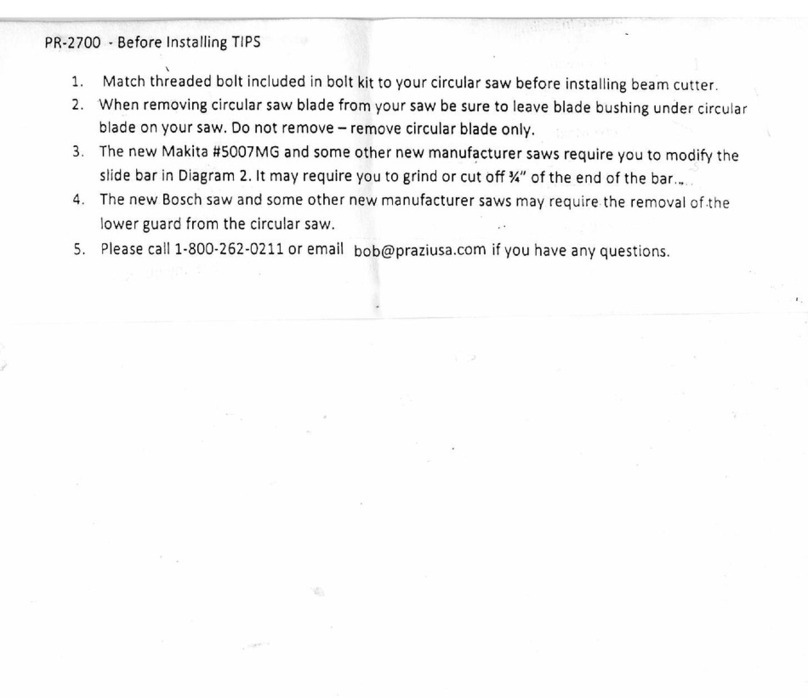 Prazi PR-2700 user manual