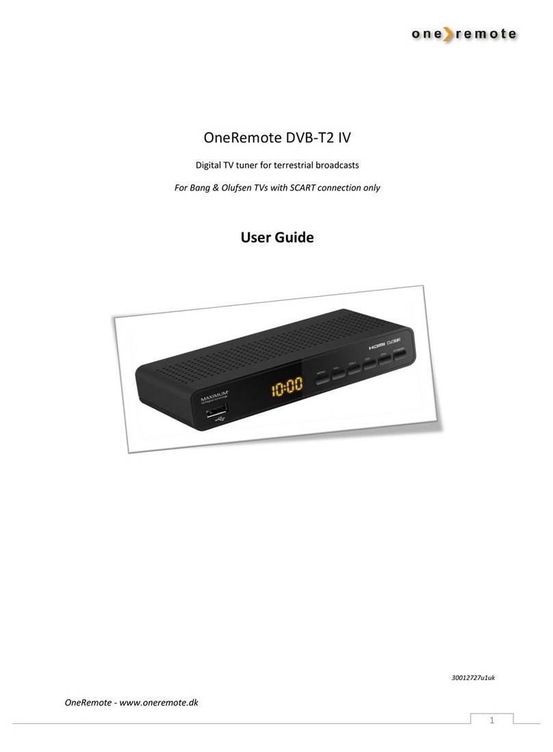One Remote DVB-T2 IV user guide
