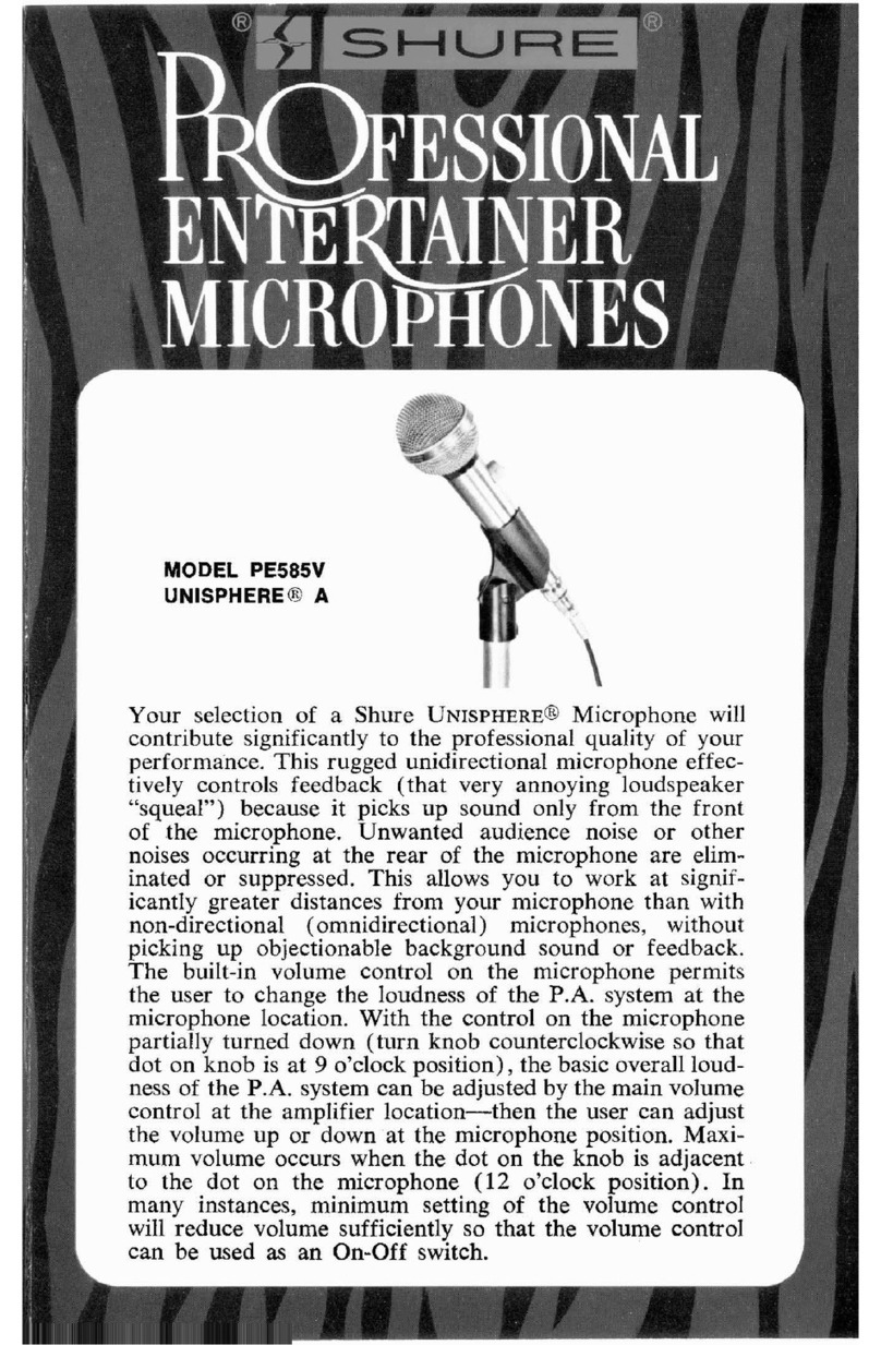 Shure UNISPHERE PE585V User manual