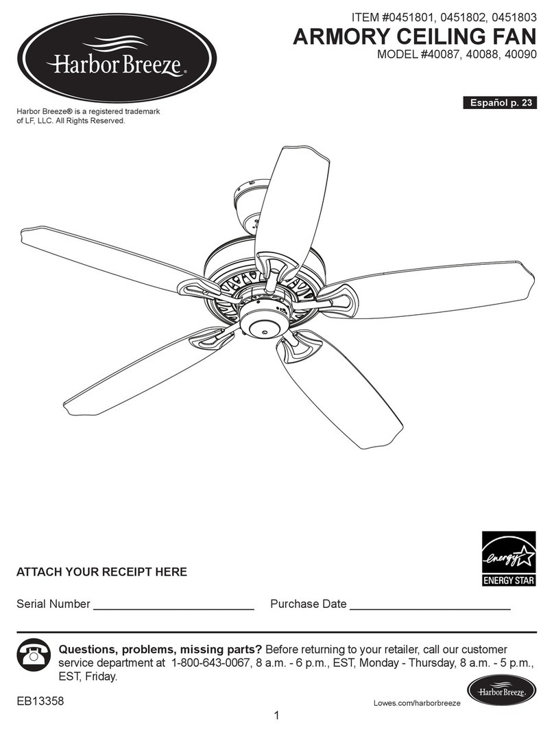 Harbor Breeze ARMORY 40087 User manual