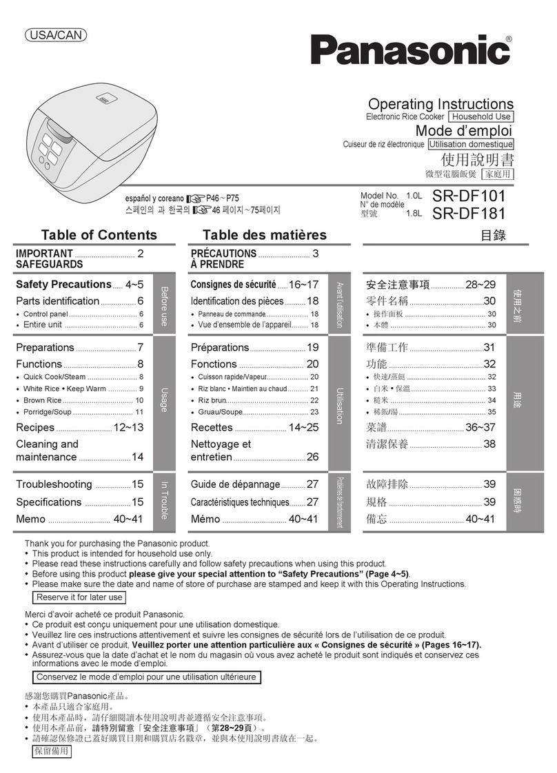 Panasonic SR-DF101 User manual