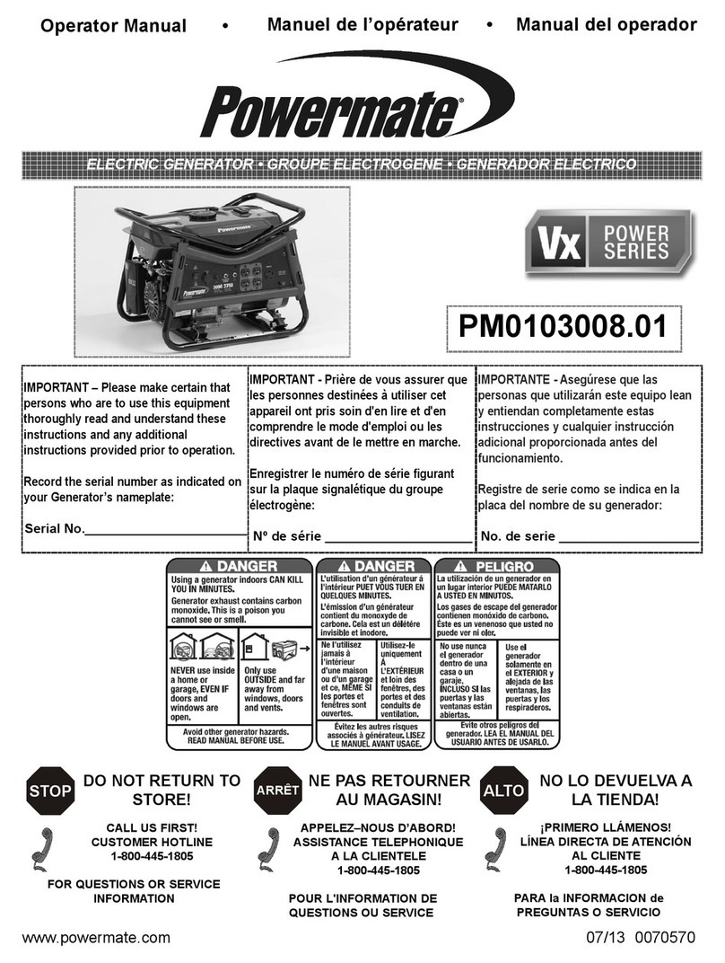 Powermate PM0103008.01 Operator's manual