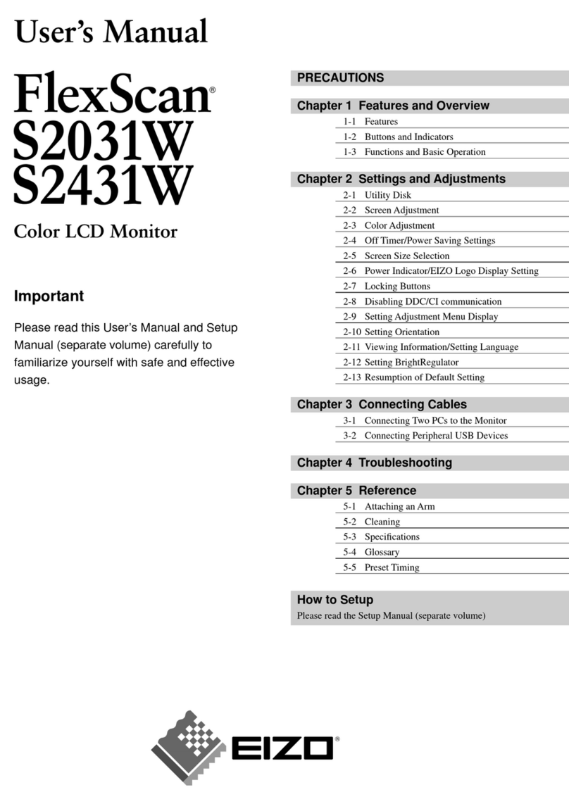 Eizo FlexScan S2031W User manual