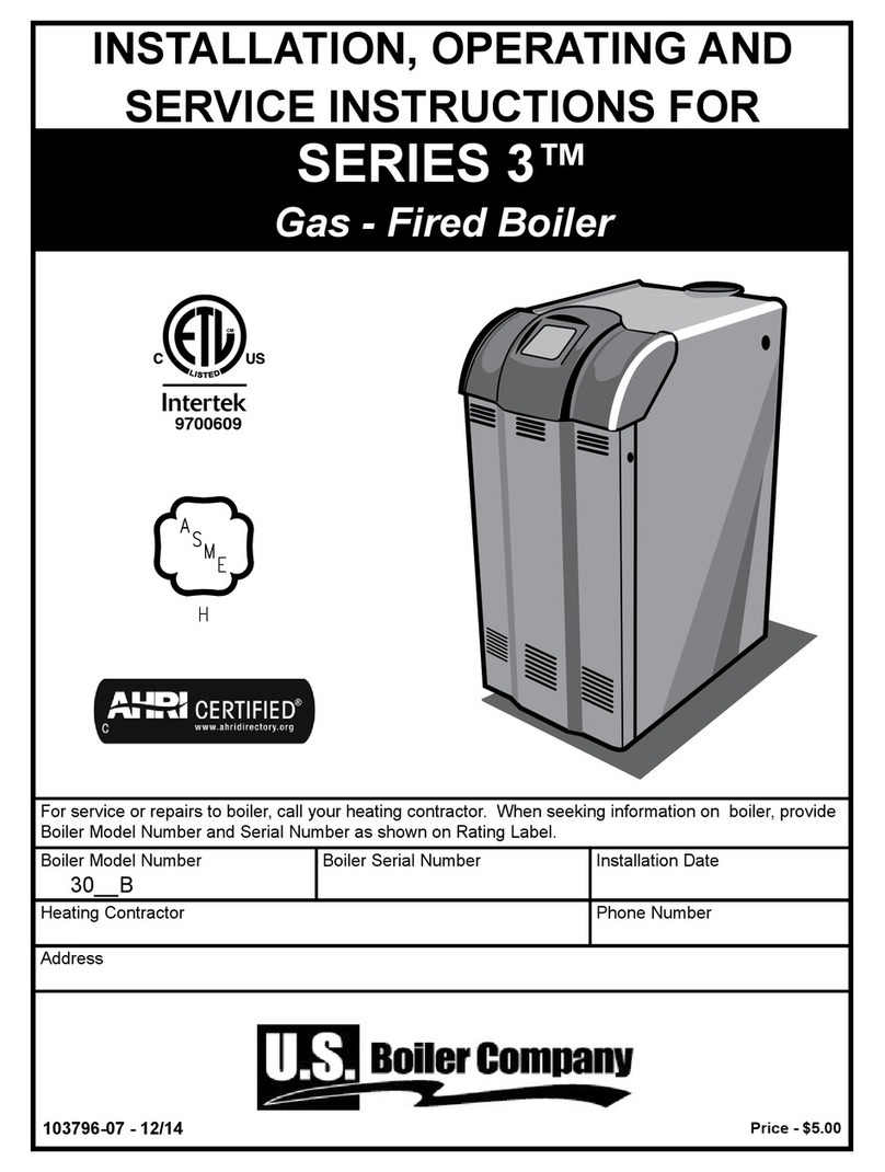 U.S. Boiler Company SERIES 3 Installation, operating and service instructions U.S. Boiler Company SERIES 3 Installation, operating and service instructions