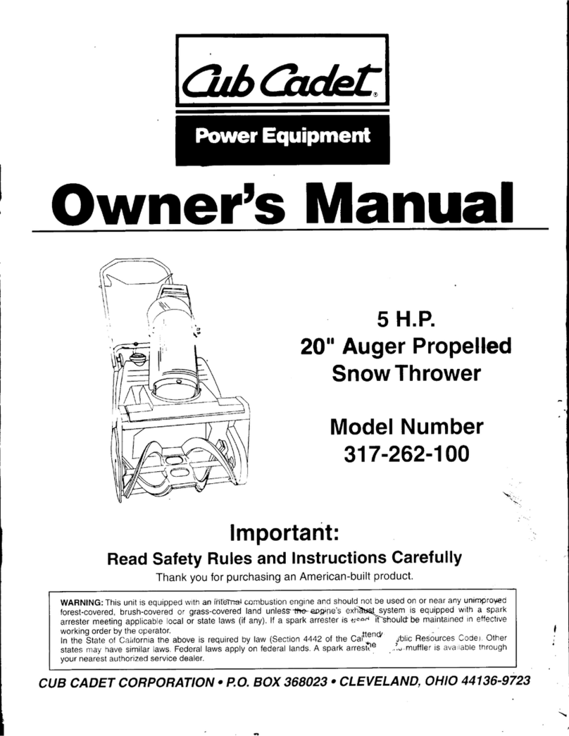 Cub Cadet 317-262-100 User manual Cub Cadet 317-262-100 User manual